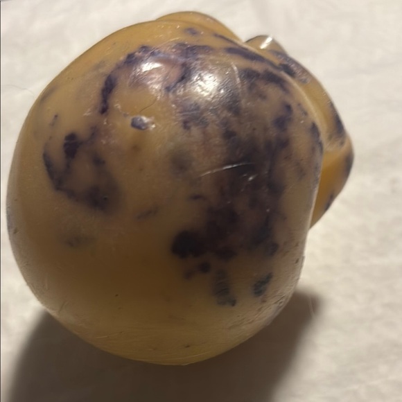 Cream and Purple Candle Holder with Distinctive Accents - Picture 16 of 16